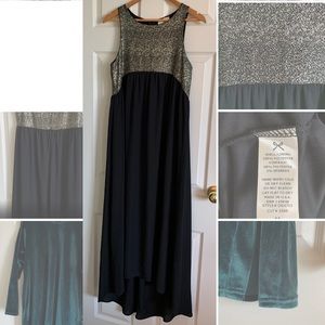 Everly Black and Silver Dress